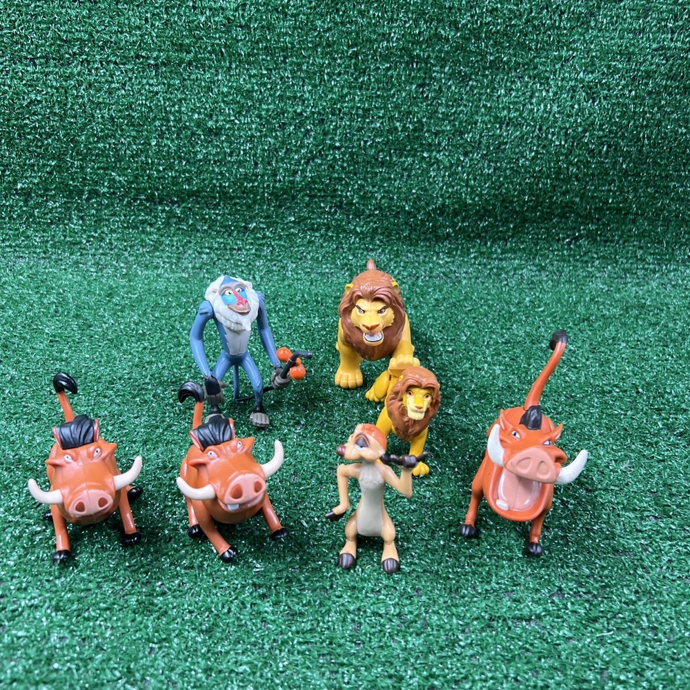 Disney‎ LION KING Mixed Lot of 7 Toy Figures Mufasa Simba Pumbaa Timon